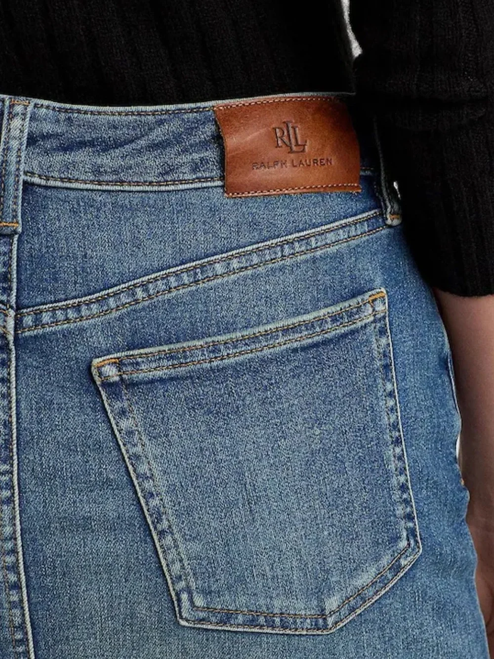 NWT Lauren Ralph Lauren Medium Blue Denim Pencil Skirt
